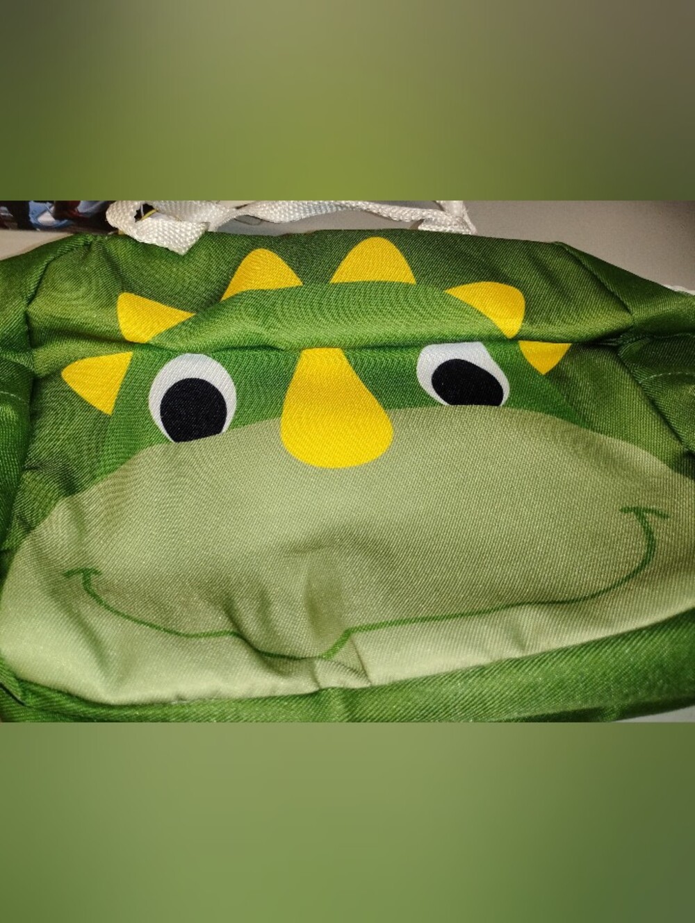 Green Dinosaur-Themed Storage Lunch Bag
